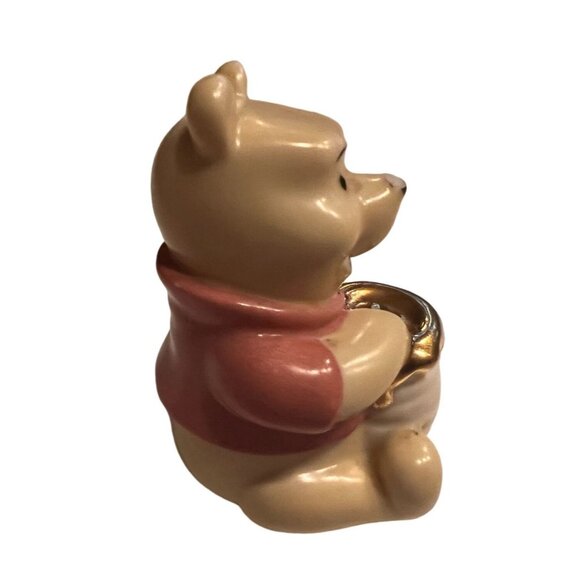 Disney Lenox Winnie The Pooh Ceramic Figurine With Honey Pot Salt/Pepper 2.75" - Picture 4 of 6